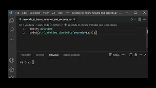 Seconds to hours minutes seconds Time in Python