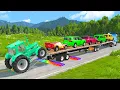 Download Lagu Flatbed Truck Mcqueen | Transportation with Truck - Pothole vs Car #8 - BeamNG.Drive