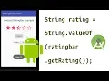 Using rating bar in Android Studio Tutorial For Beginners
