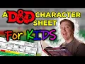 Play D D With Your KIDS A Free EASY Character Sheet