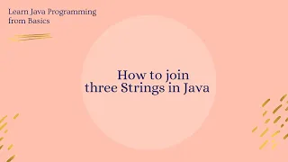 How to join Strings with and without concat method in Java
