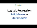 Logistic Regression Scikit-learn vs Statsmodels