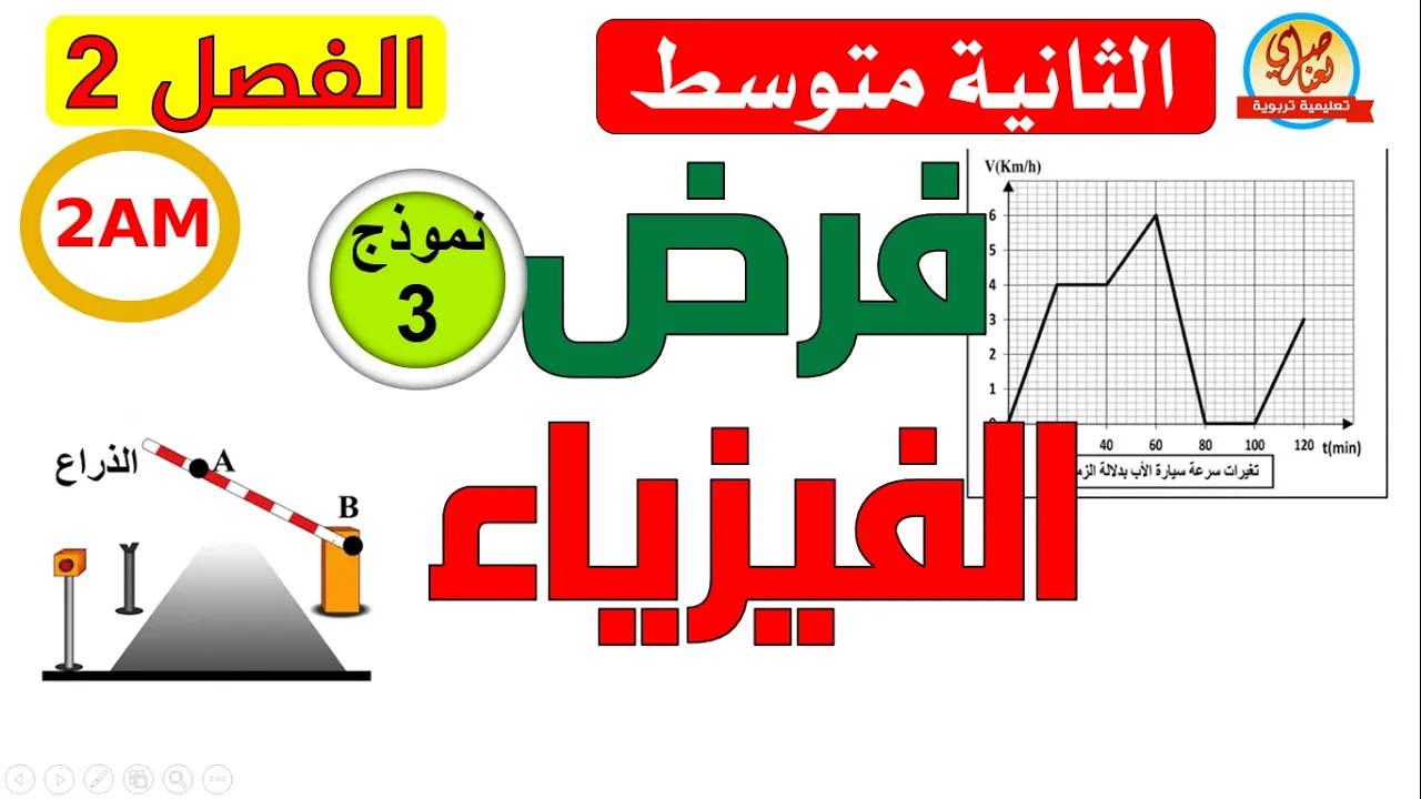 فرض الفيزياء للسنة الثانية متوسط للفصل الثاني