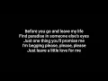 Alesso - Leave A Little Love (Lyrics)