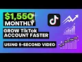 Download Lagu $1,550 Monthly with a 5-Second Video | Grow TikTok Account Quickly
