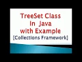 TreeSet in java example program
