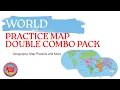 Make Geography Fun Interactive Labeled World Map Double Combo Pack for Classrooms Homeschool