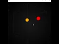 OpenFrameworks two particles dynamic simulation collision