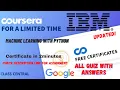 Machine Learning with Python All Quiz Answers