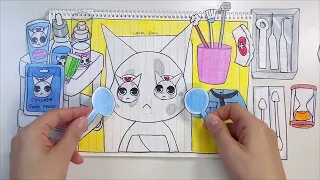 paperdiy ✨Ear spa asmr in Animal Hospital🩺🏥 paper play 로블록스동물병원 #animalhospital