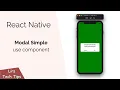 React Native Modal Simple Use Component