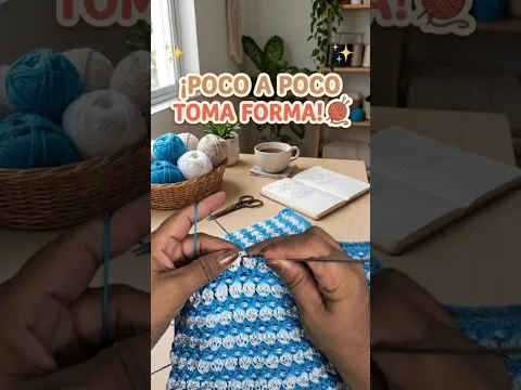 🧶 ¡Esta puntada a crochet es hermosa y muy fácil! 😍 #laboresangelika #crochet