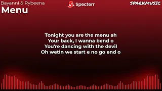 Bayanni Rybeena - Menu