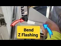 How to bend z flashing drip cap for doors and windows