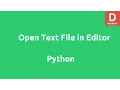 How to Open text file in editor using Python