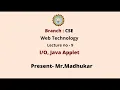 Web Technology Java Applet AKTU Digital Education