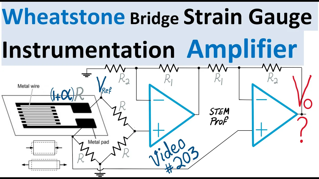 Strain Gauge Wheatstone Bridge Instrumentation Amplifier Explained