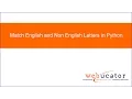 How to Match English and Non English Letters in Python