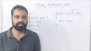 Part 2 Three Address Code 3-Address Code Example Compiler Design By - Harendra Sharma