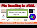 Reading data from file using FileInputStream class in java