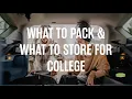 What to Pack What to Store for College