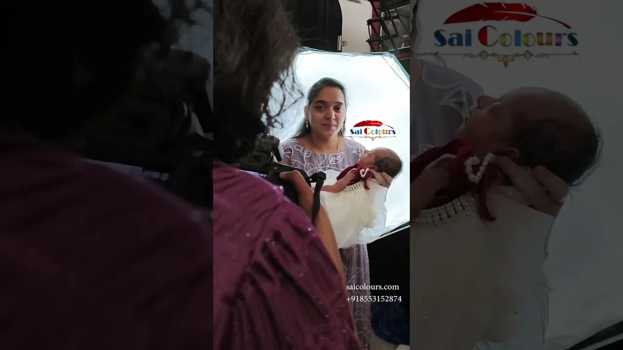 Newborn Baby Photography Setup | Professional Newborn Photoshoot Studio Setup | Sai Colours Studio