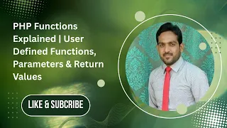 PHP Functions Explained User Defined Functions Parameters Return Values
