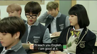  engsub run bts ep 11 bts school party min young girl bts runbts