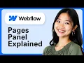 Webflow Pages Panel Explained
