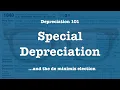 Depreciation 101 Special Depreciation and the de minimis Election