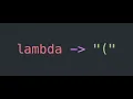 Make Your Own Language 6 Parsing Lambda Functions