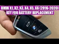 TUTORIAL How to replace change key fob battery on BMW X1 X2 X3 X4 X5 X6 2017-2020 IN 5 STEPS
