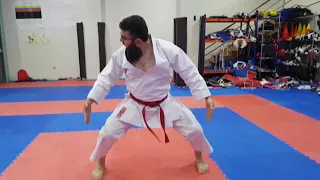 شرح فني للكاتا الخامسة هيان جودان كابتن محمد البروة Karate Heian Godan 