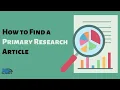 How to Find a Primary Research Article