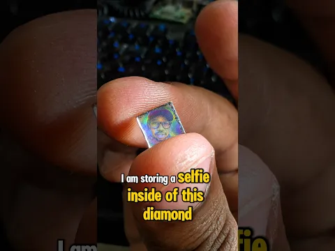 storing a selfie in a diamond