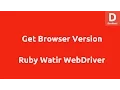 Get Browser Version using Watir Webdriver