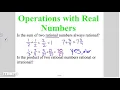 Algebra 1-1 Operations with Real Numbers