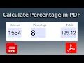 How to Calculate Percentage in a PDF using Adobe Acrobat Pro DC