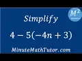 Simplify 4-5 -4n 3