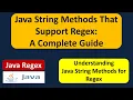 Java String Methods That Support Regex A Complete Guide Regex in java