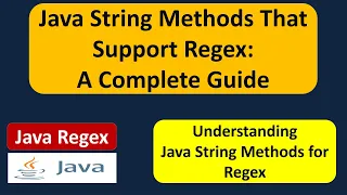 Java String Methods That Support Regex A Complete Guide Regex in java