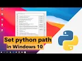 How to set python path in environment variable windows 10 BitsQue