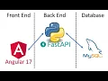 Build an App using Angular 17 Python Fast API and MySQL