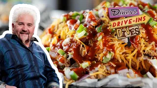 Guy Fieri Eats Loaded Barnchos Diners Drive-Ins and Dives Food Network