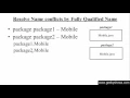 162 Resolve Name conflicts in Packages Java Programming Hindi