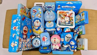 Unboxing DORAEMON STATIONERY🩵📚Pen, Sharpener, Piggybank, Lunchbox, Diary, Geometry, PencilBox etc