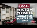 Local Custom Closets in Annapolis Maryland 21401