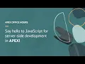 Say hello to JavaScript for server-side development in APEX
