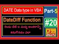 DateDiff Function in VBA