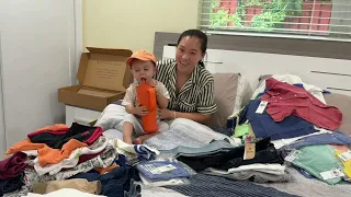 Vlog 3256 ll NAY LÀM CLIP ĐẬP HỘP QUẦN ÁO GIÀY MUA CHO DONALD TRONG MÁY THÁNG VỪA QUA